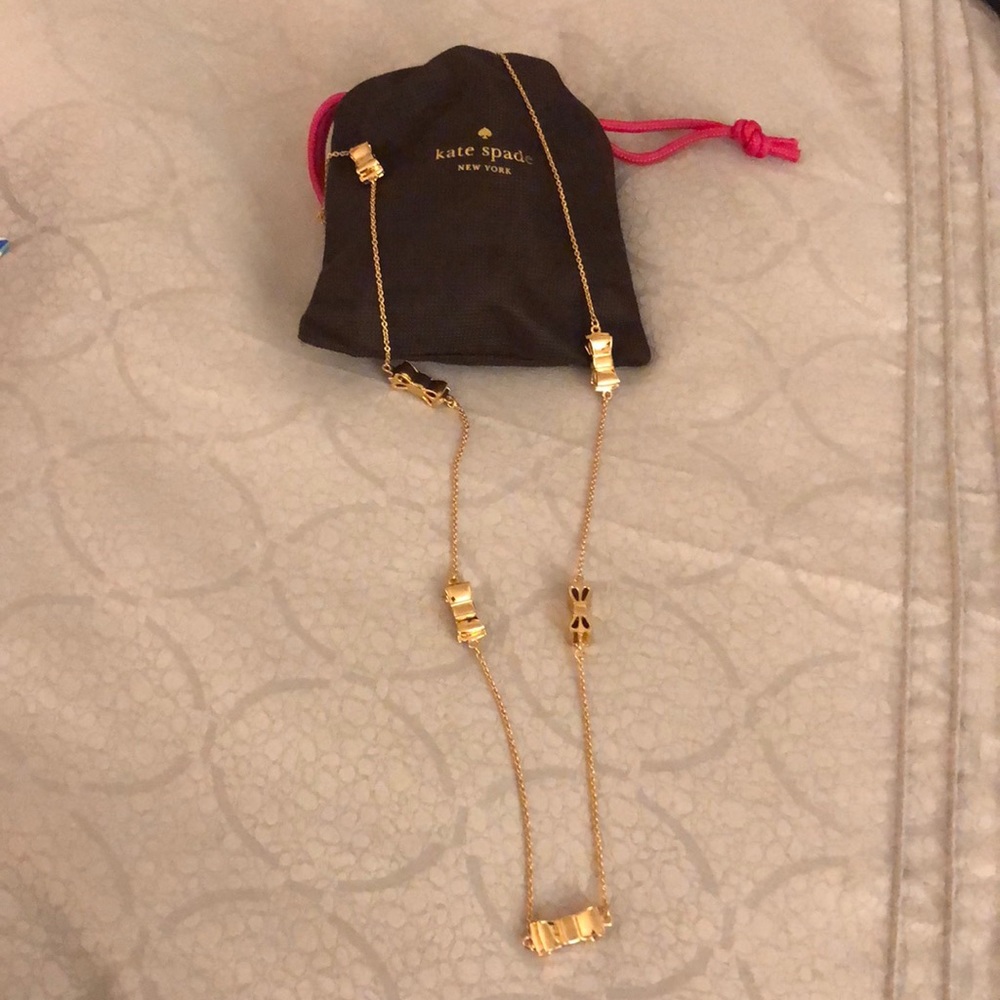 NWT Kate Spade NY Bow Tie Gold Necklace! 😻🎀